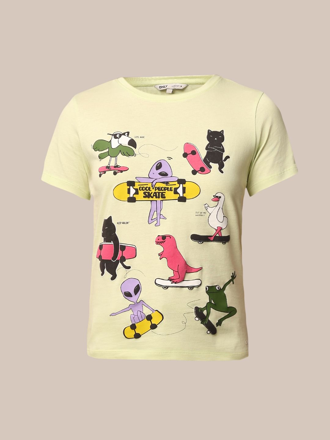 Green Graphic Print T-Shirt