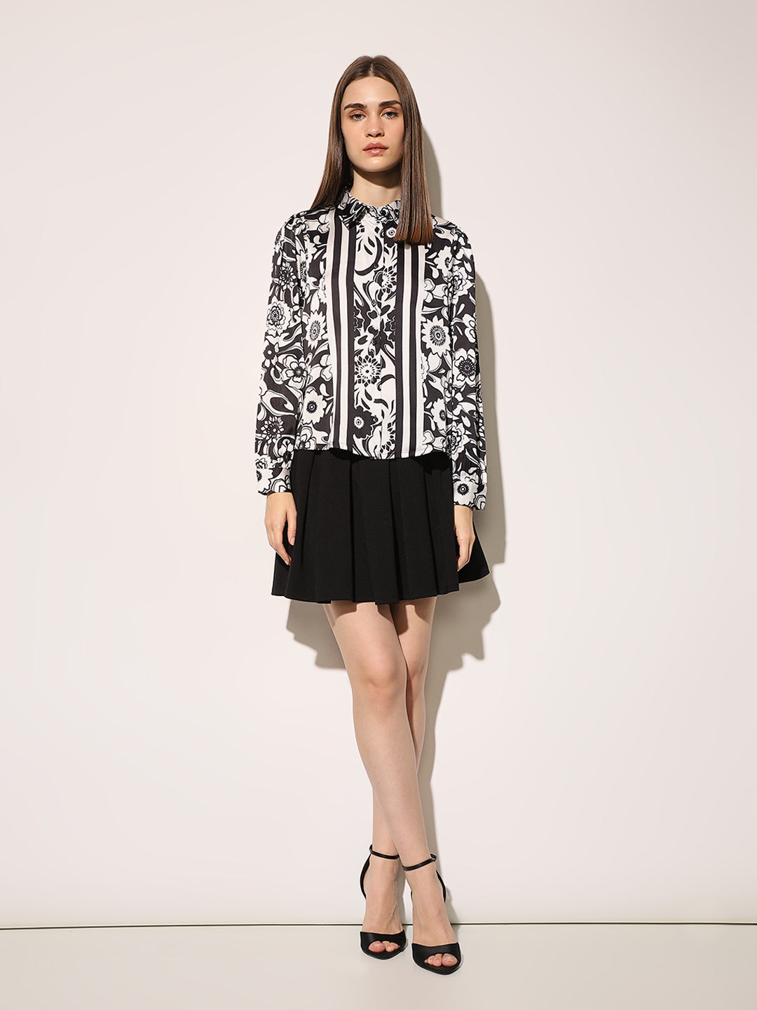 Black & White Printed Shirt