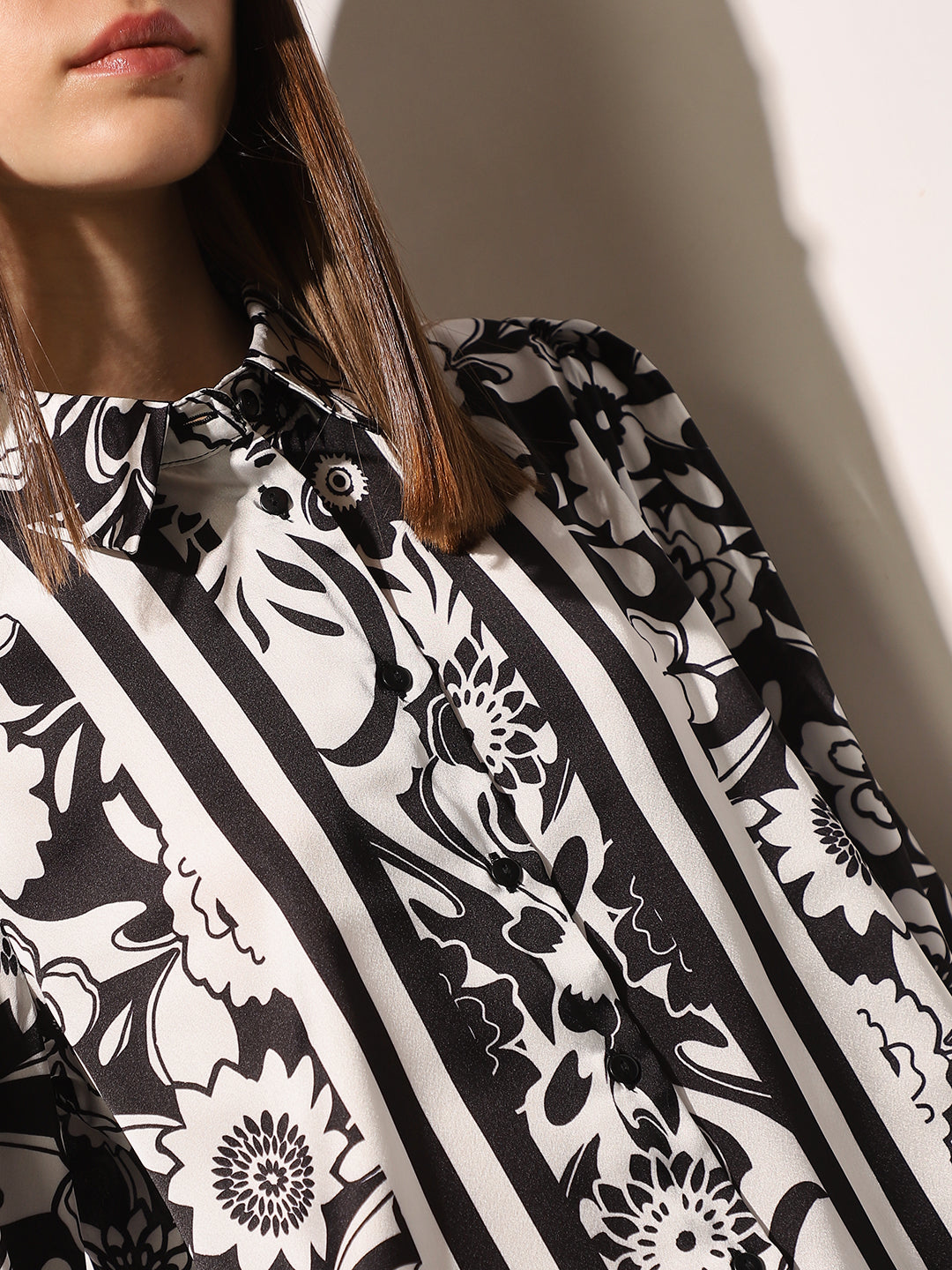 Black & White Printed Shirt