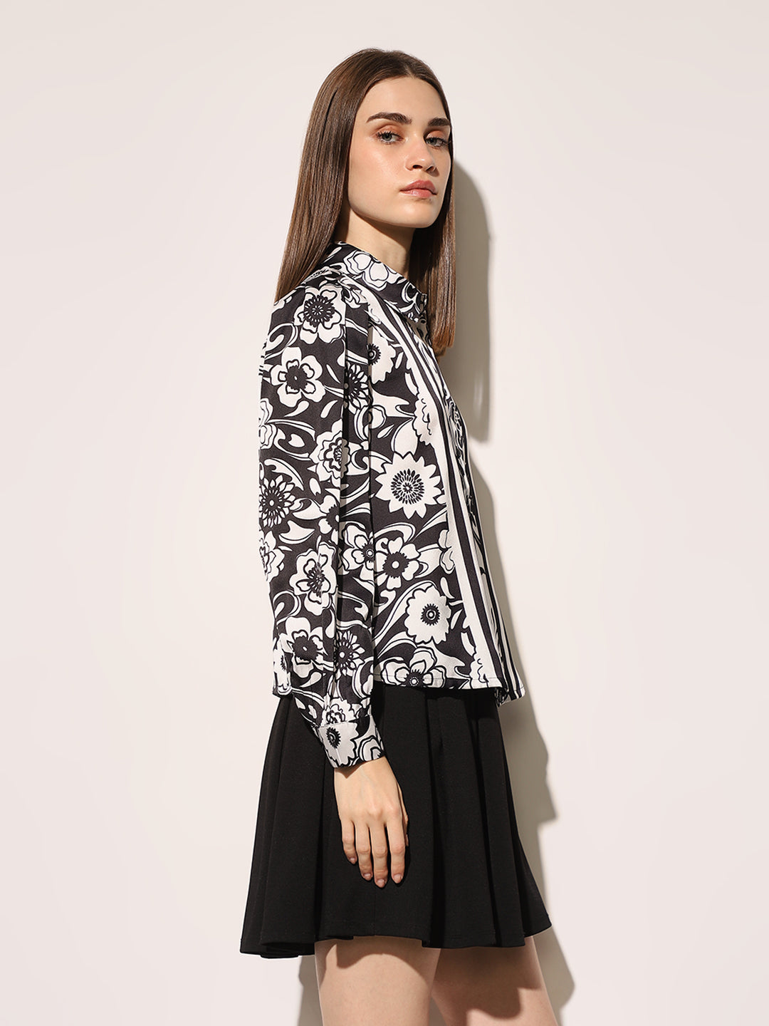 Black & White Printed Shirt