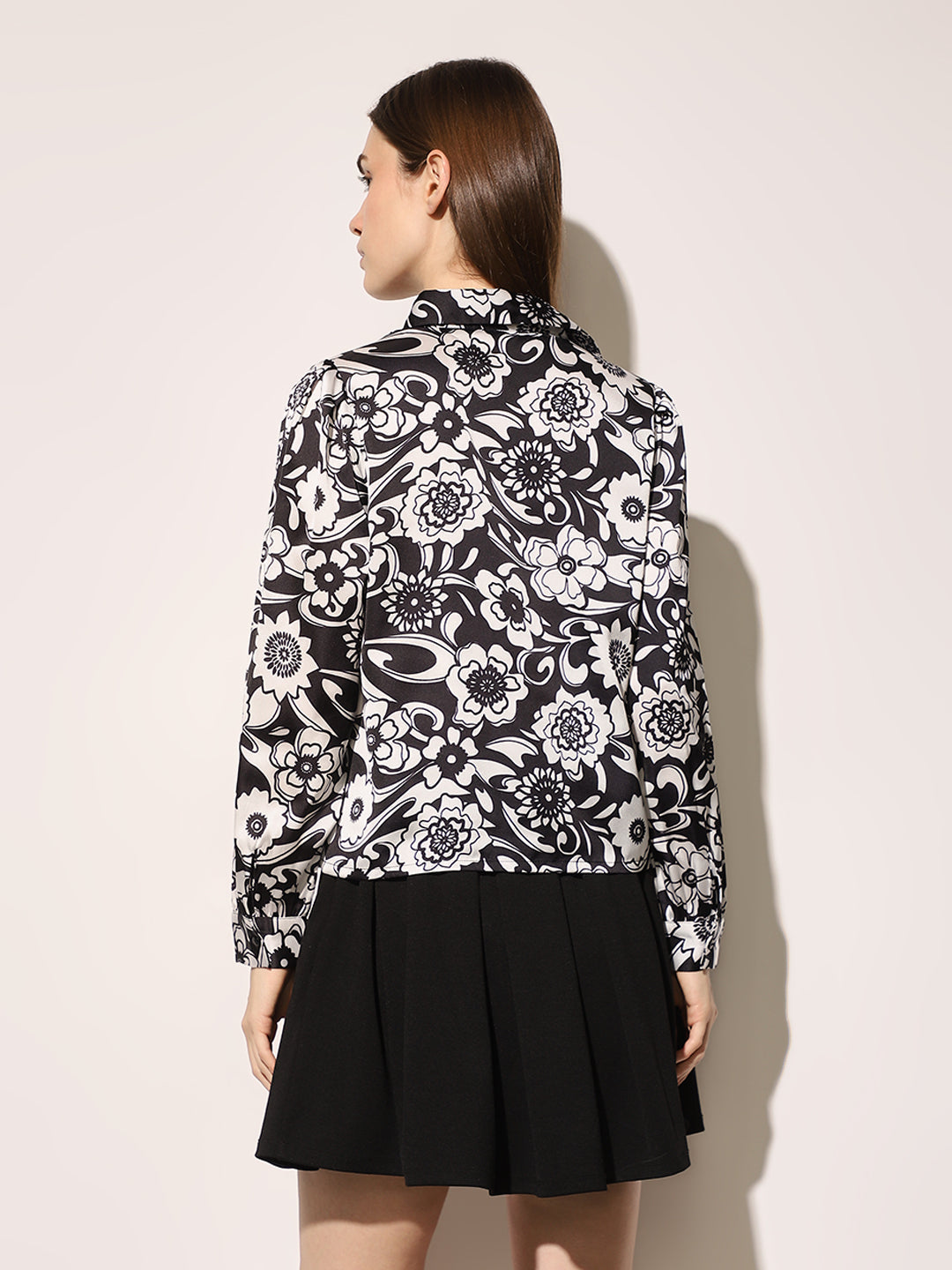 Black & White Printed Shirt