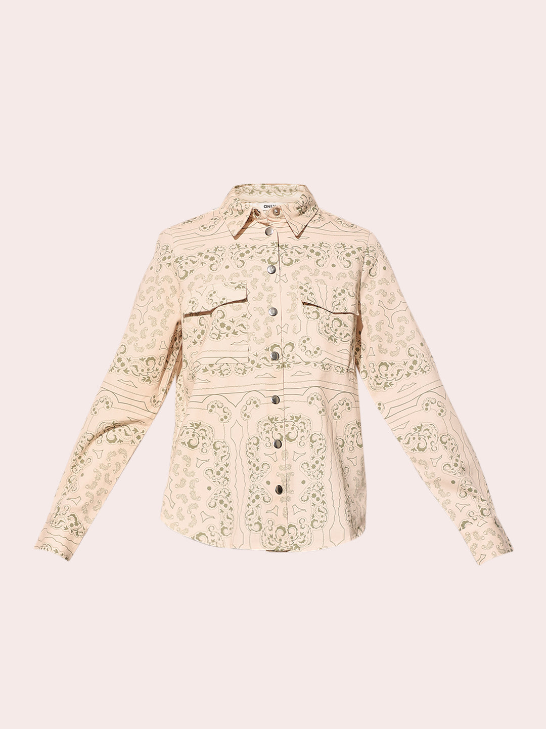 White Paisley Printed Shirt