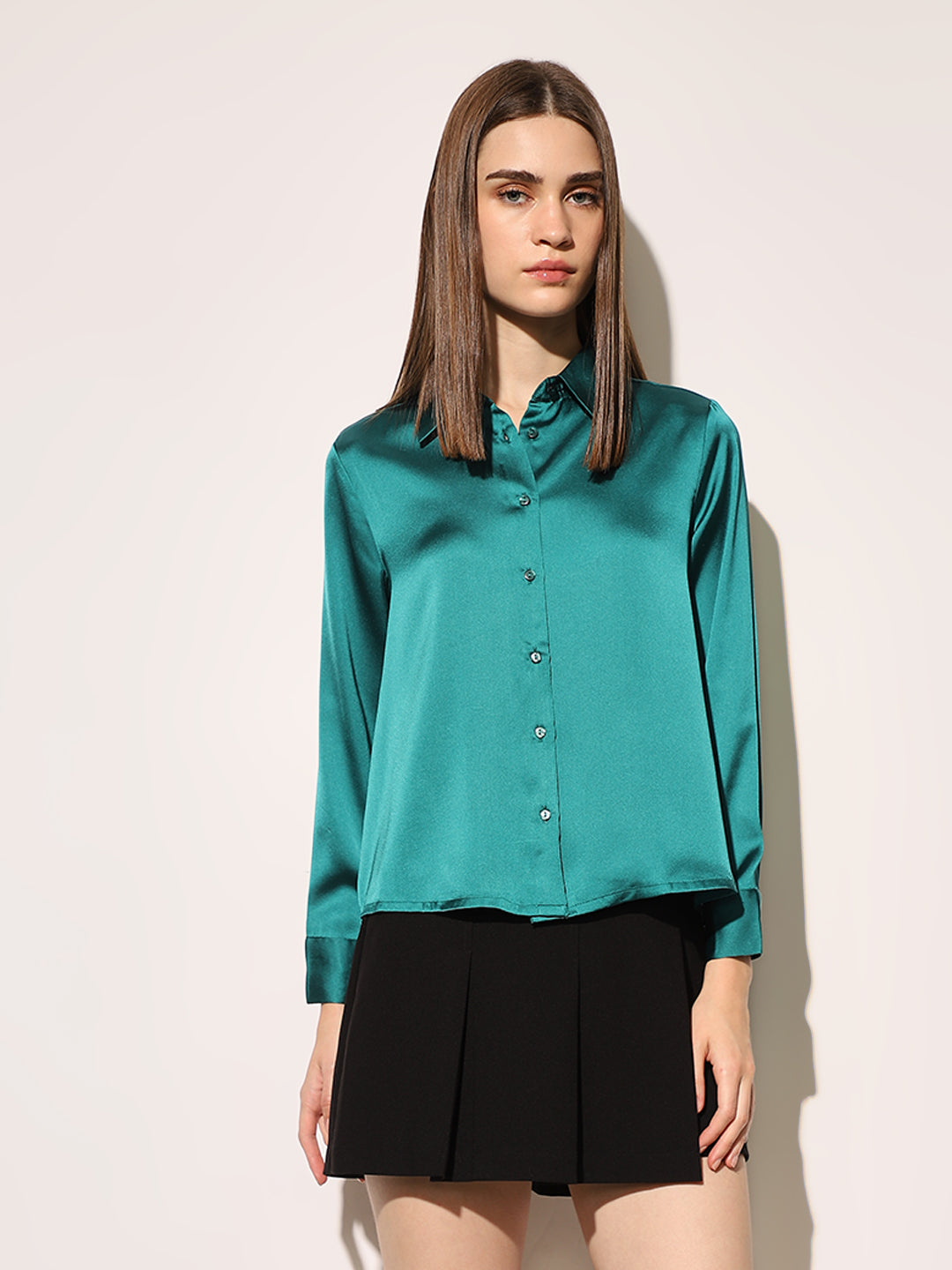 Green Satin Shirt