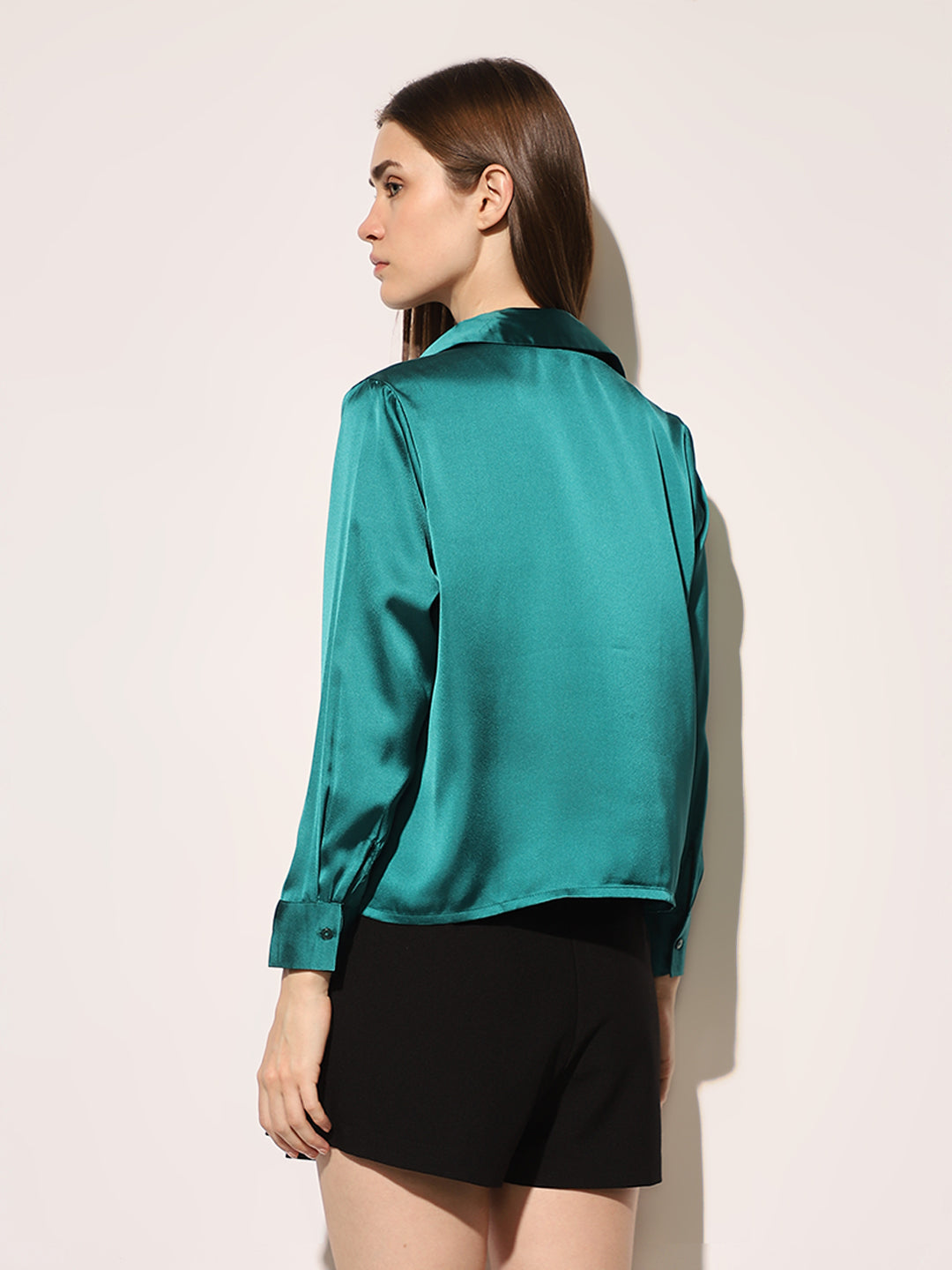 Green Satin Shirt