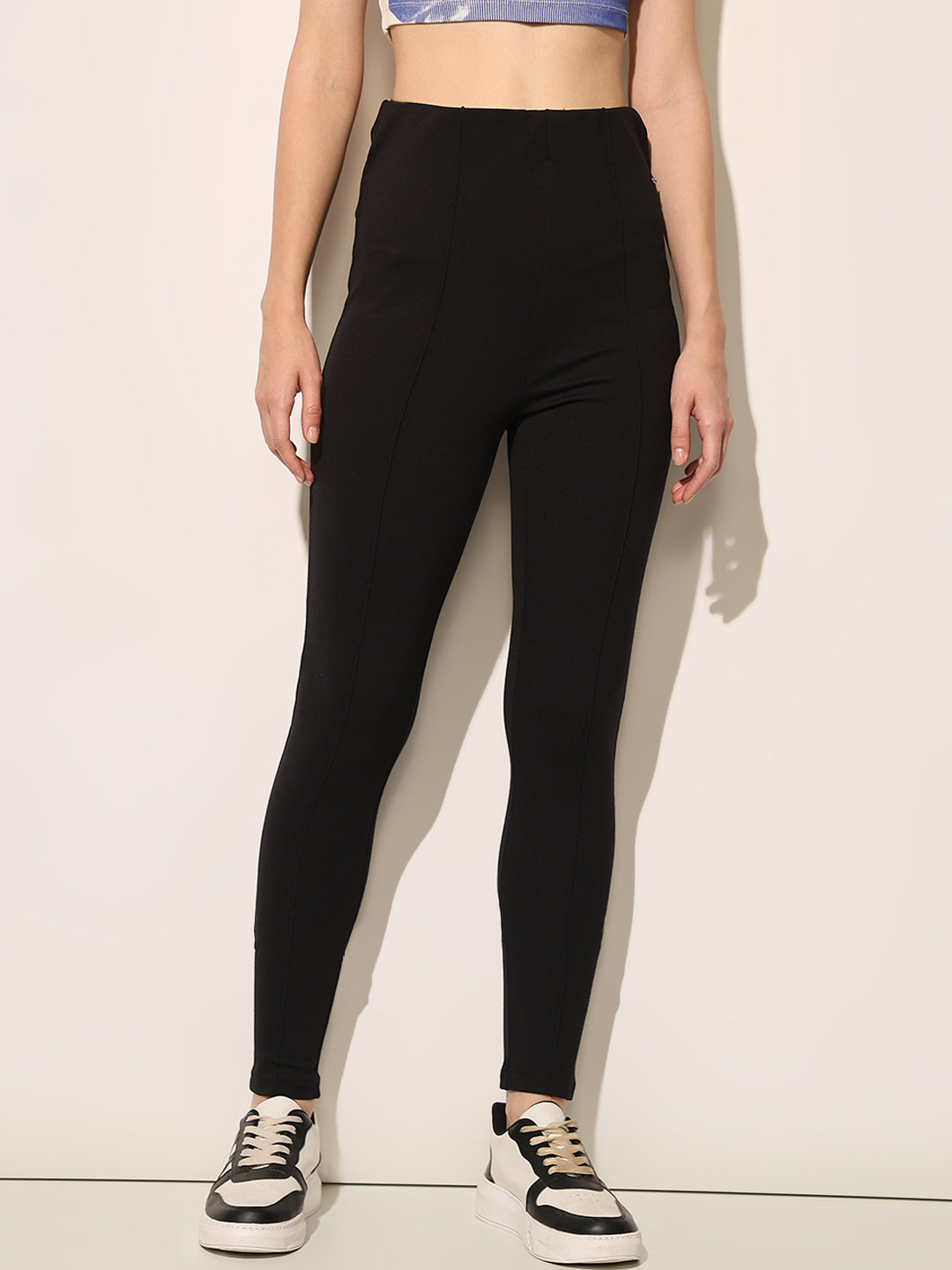 Black High Rise Skinny Leggings