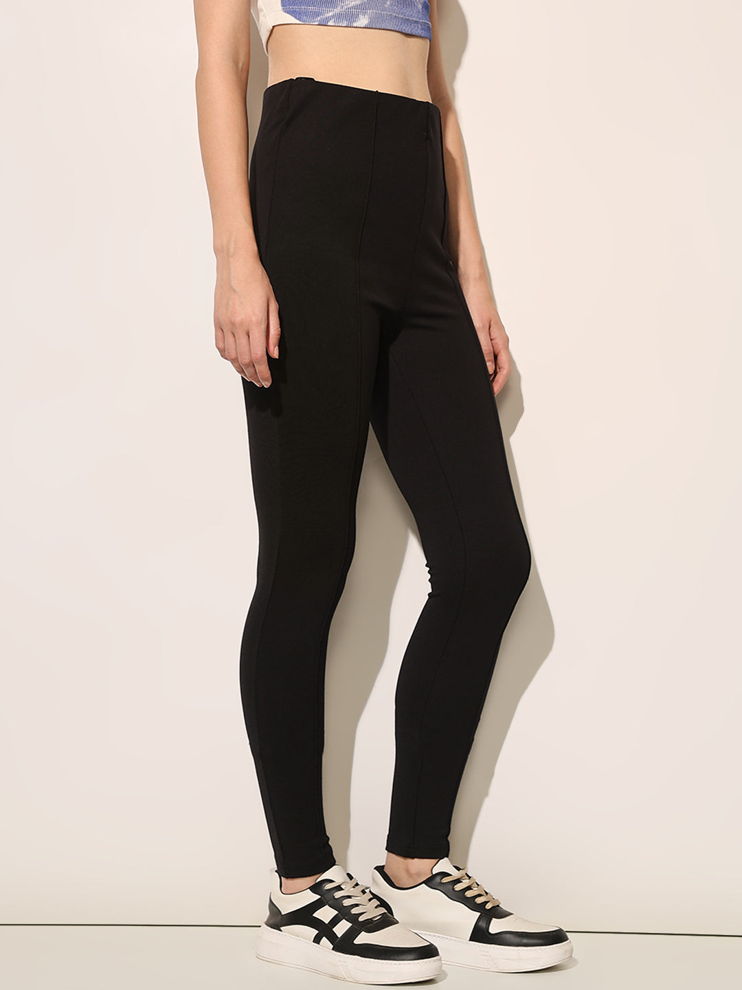 Black High Rise Skinny Leggings