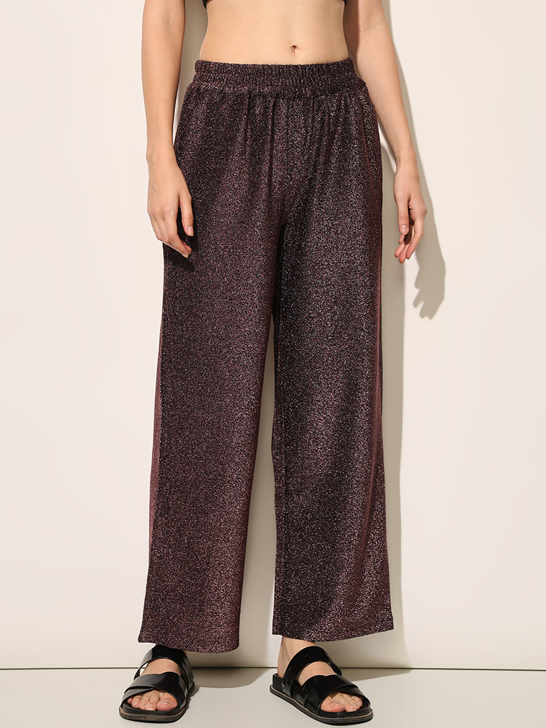 Maroon Shimmer Pants