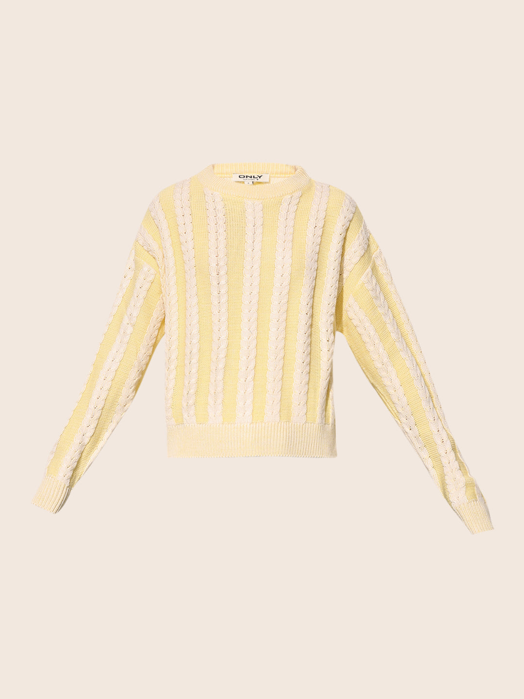 Yellow Rib-Knit Pullover