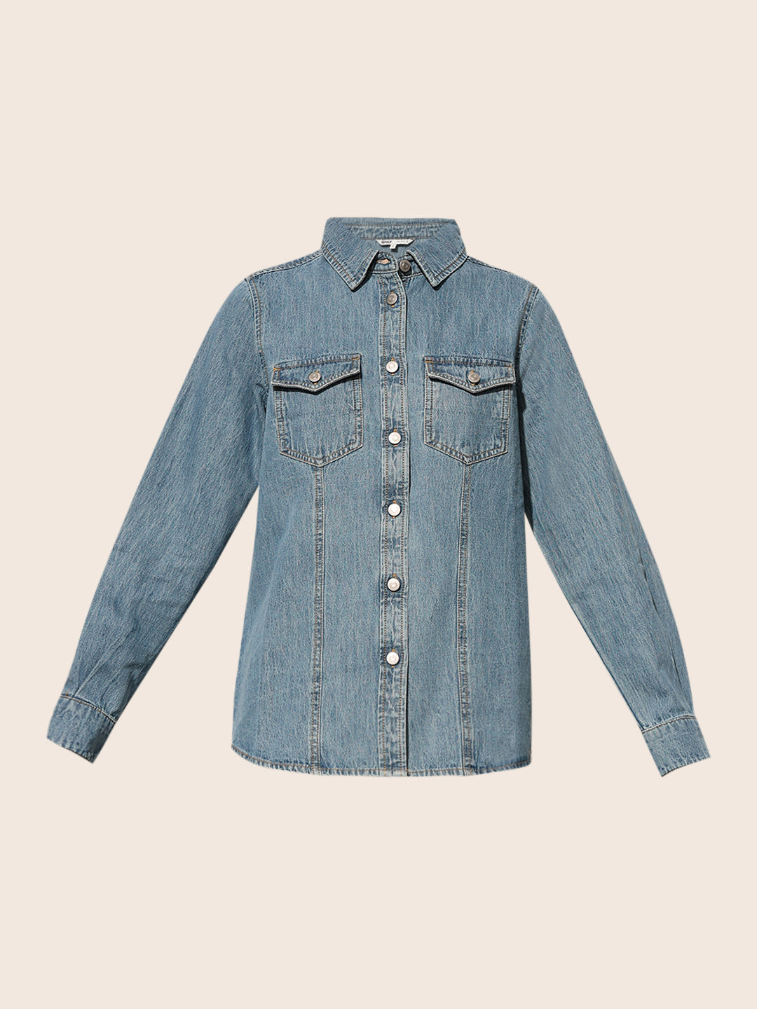Blue Cotton Denim Shirt