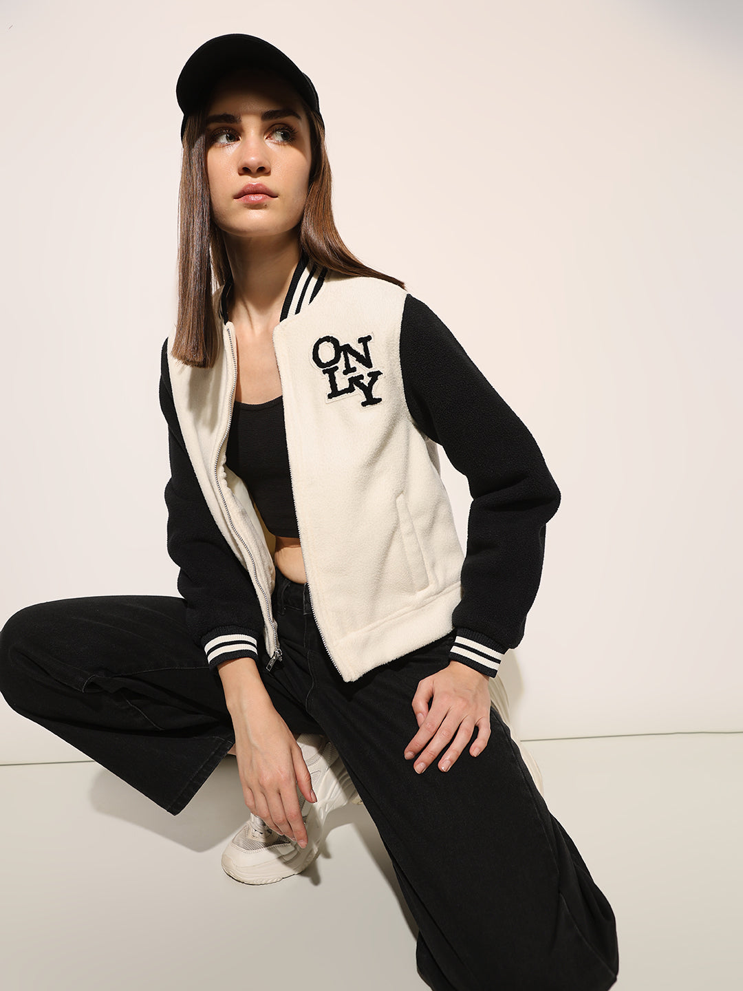 Black Varsity Bomber Jacket