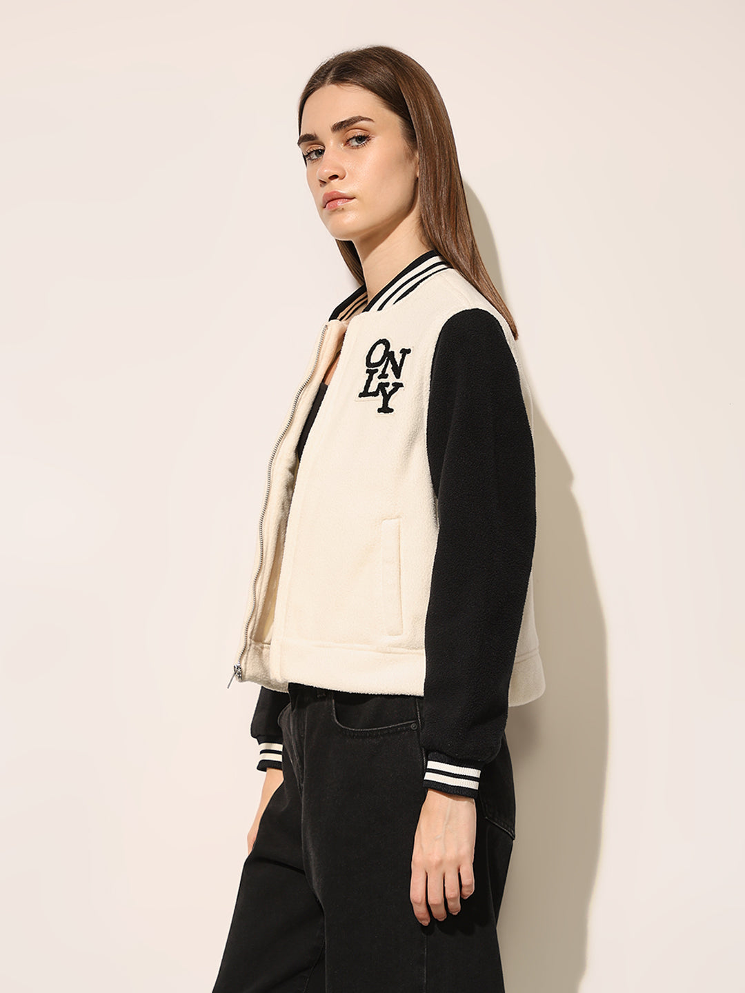 Black Varsity Bomber Jacket