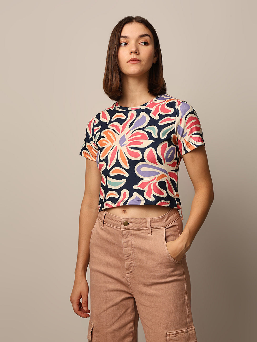 Multi-Colour Ribbed T-Shirt