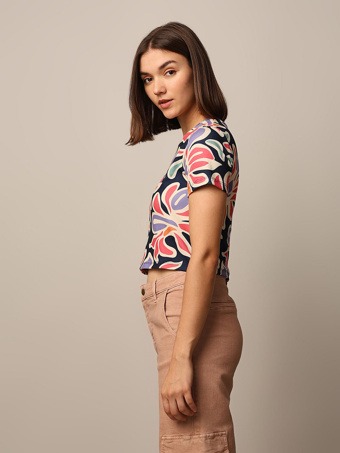 Multi-Colour Ribbed T-Shirt