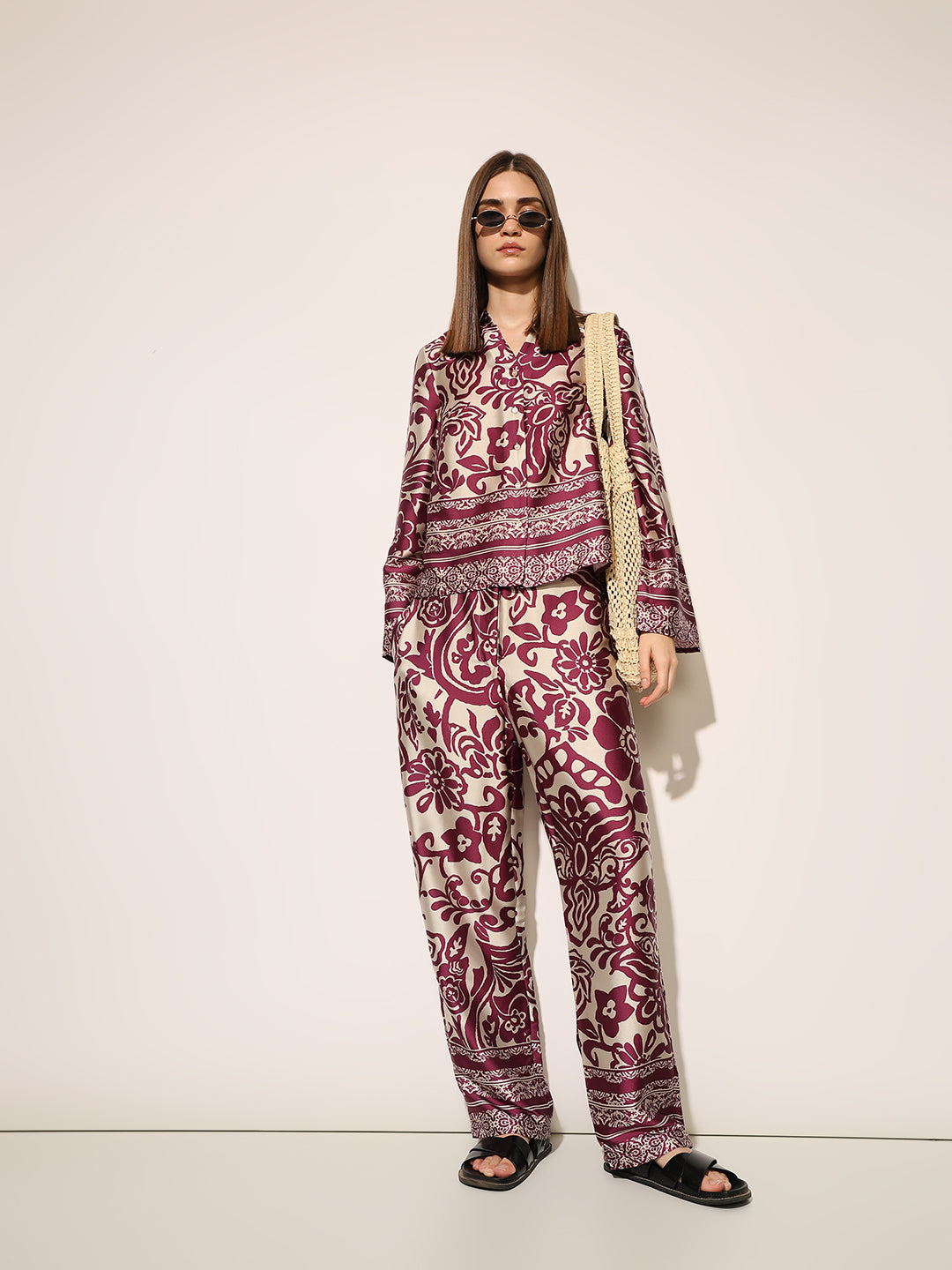 Printed Satin Co-ord Set