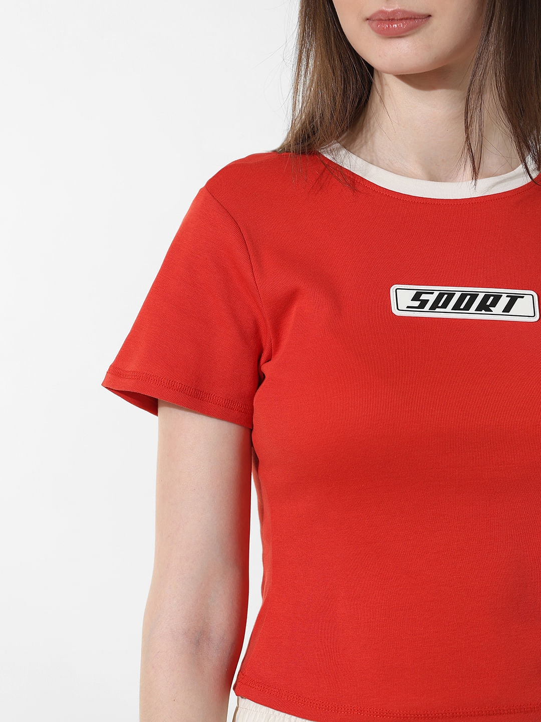 Red Text Print T-Shirt