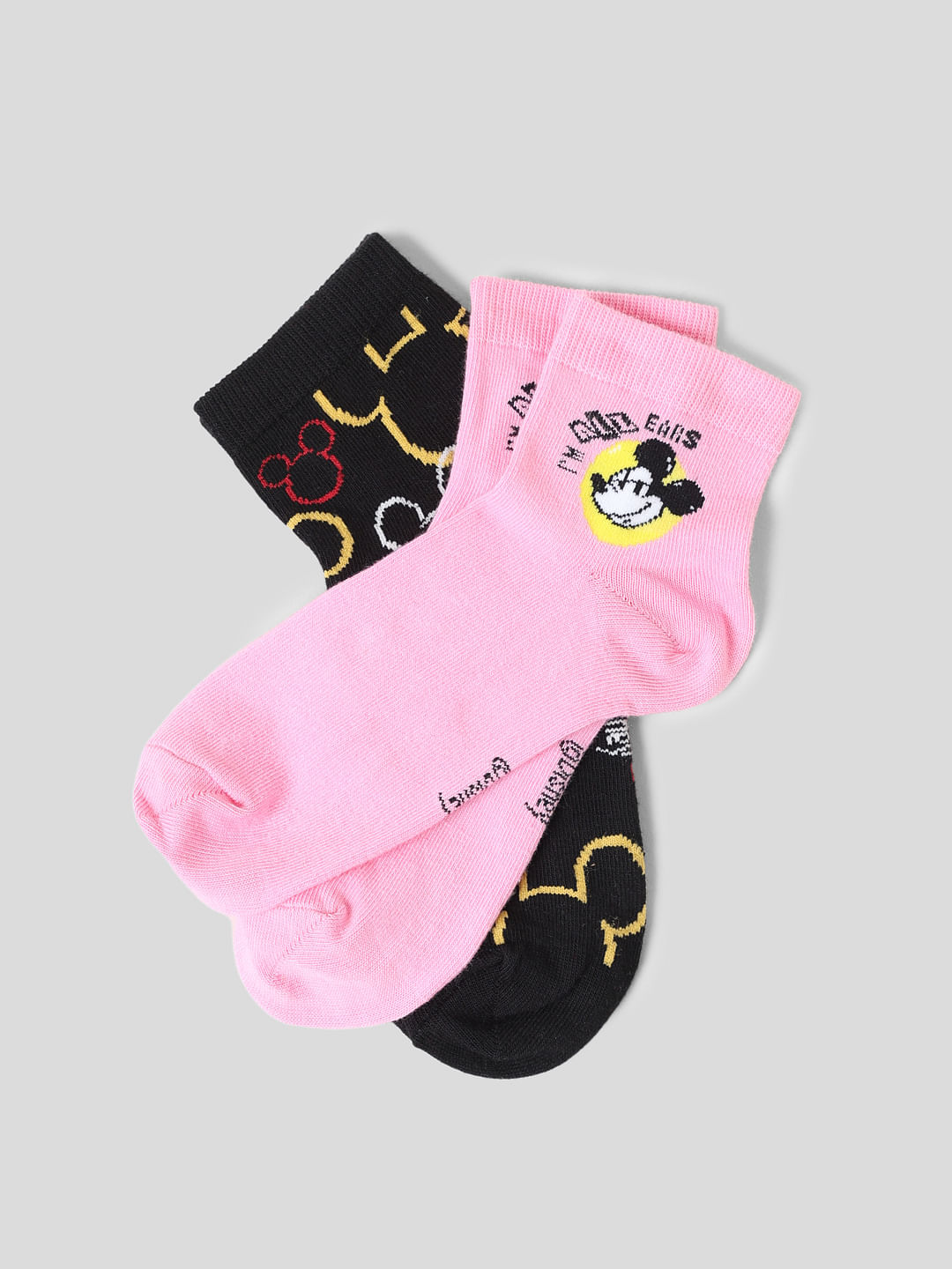 Mickey Pack Of 2 Printed Socks