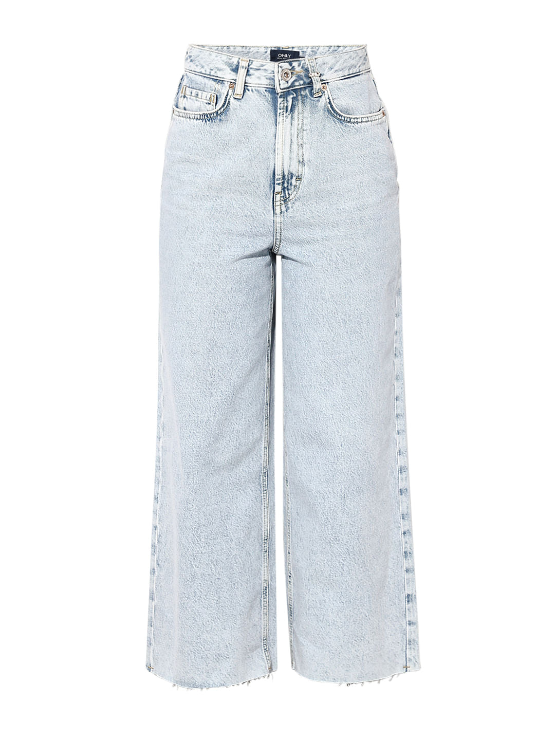 Light Blue High Rise Wide Leg Jeans