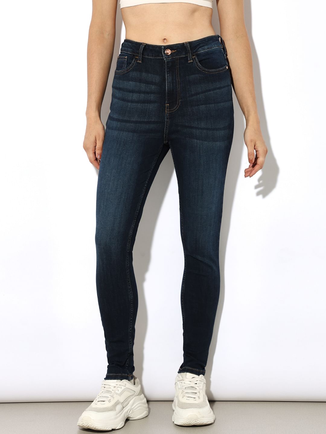 Dark Blue High Rise Piper Skinny Jeans