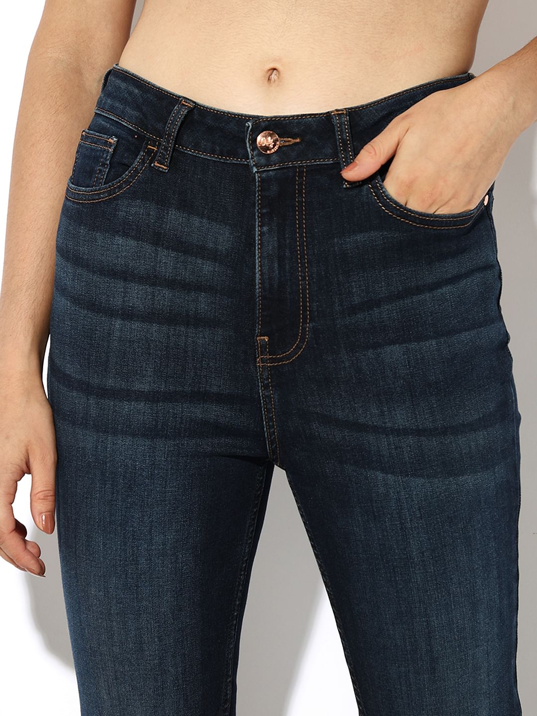 Dark Blue High Rise Piper Skinny Jeans