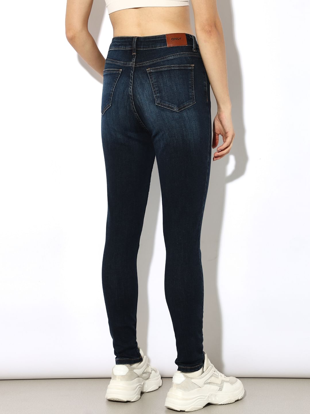 Dark Blue High Rise Piper Skinny Jeans
