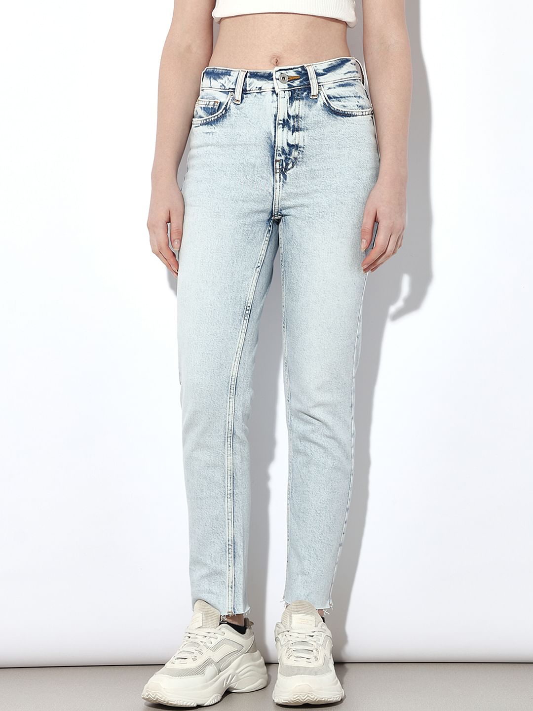 Light Blue High Rise Erin Straight Fit Jeans
