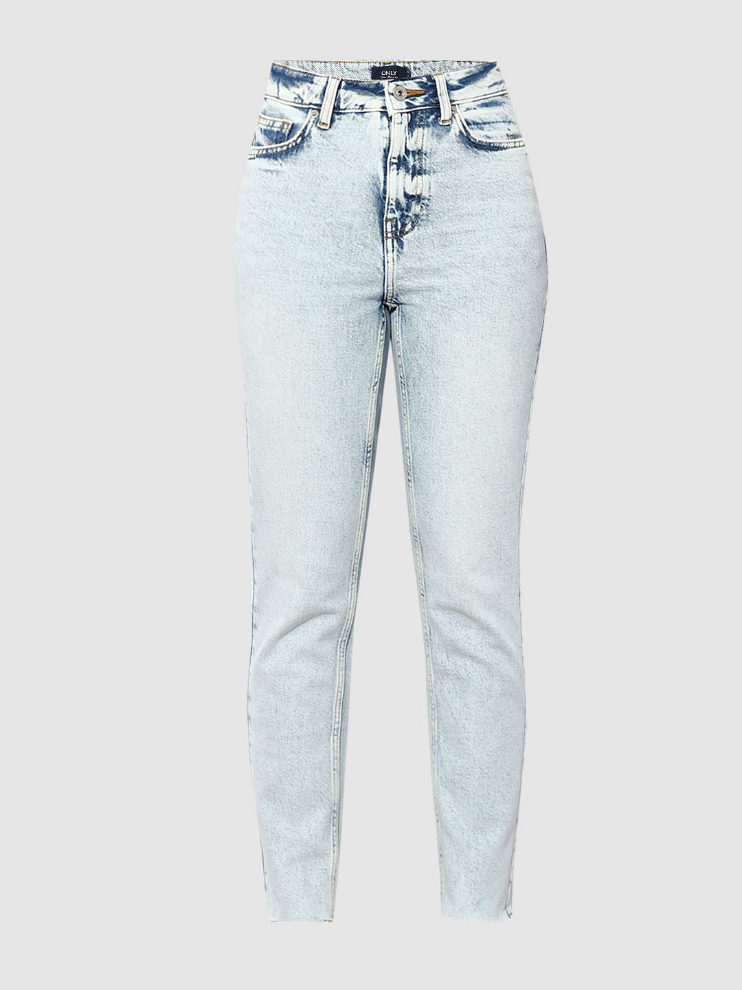 Light Blue High Rise Erin Straight Fit Jeans