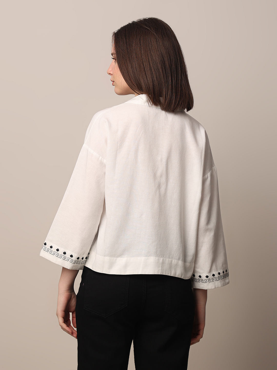 White Embroidered Shirt