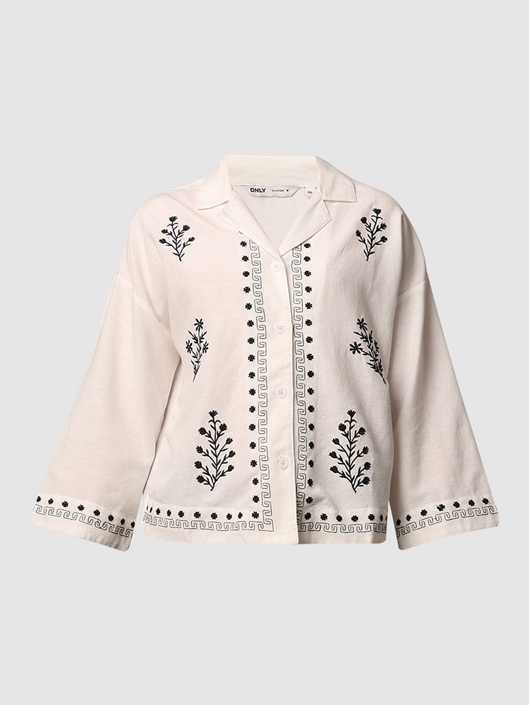 White Embroidered Shirt