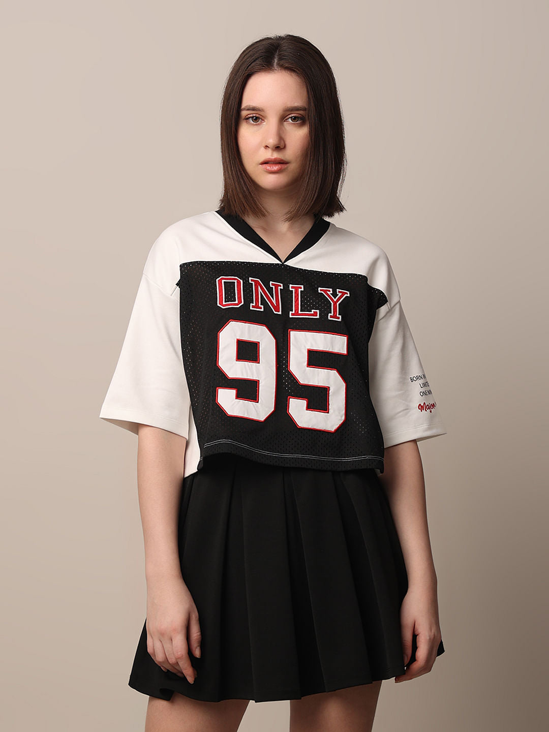 White Varsity Boxy Fit T-Shirt