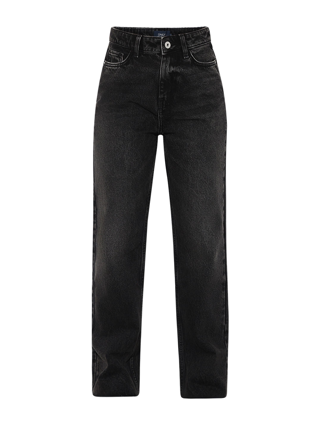 Black High Rise Emily Straight Fit Jeans