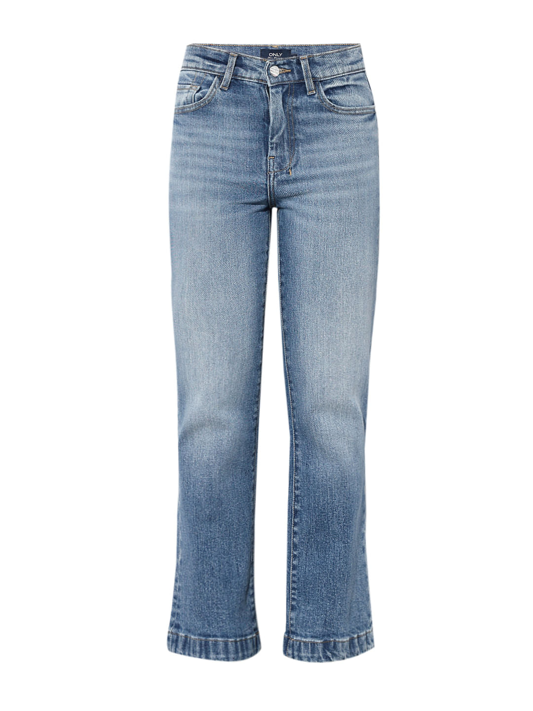 Blue High Rise Flared Jeans