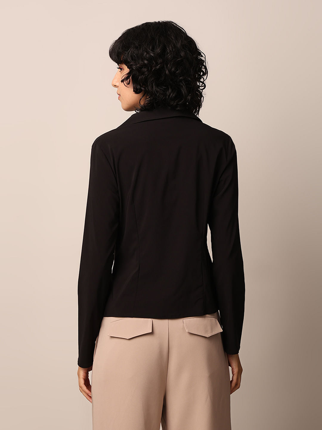 Black Zip Detail Shirt