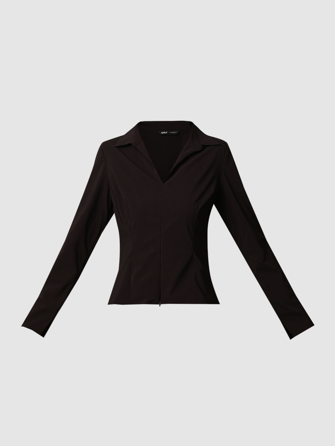 Black Zip Detail Shirt