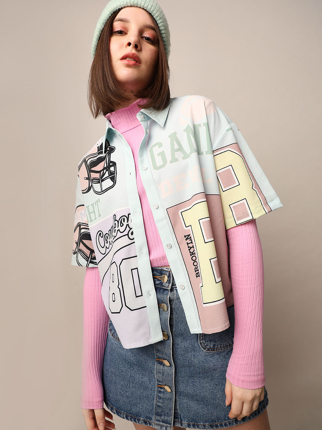 Multi-Colour Varsity Shirt