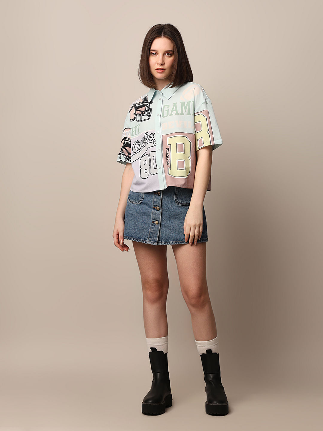 Multi-Colour Varsity Shirt