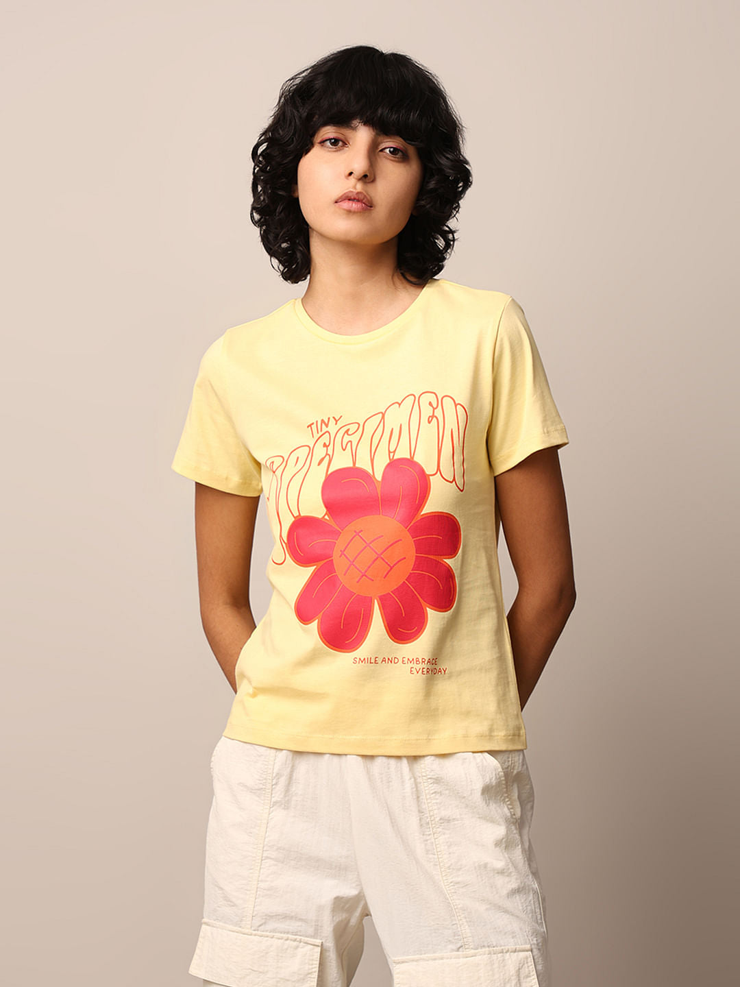 Yellow Graphic Print T-Shirt