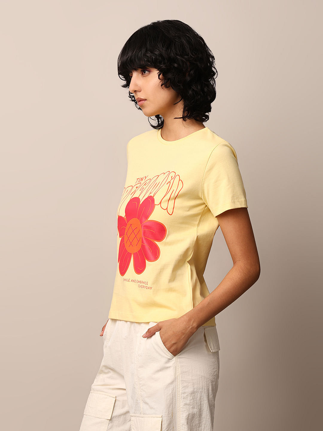 Yellow Graphic Print T-Shirt