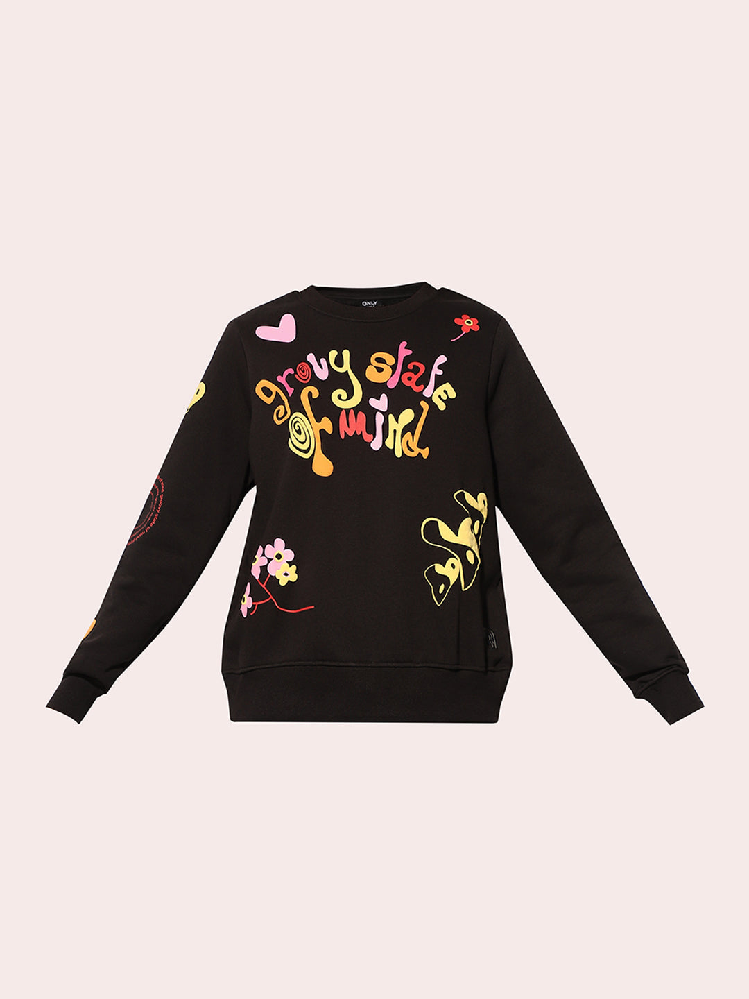 Black Printed Sweatshirt