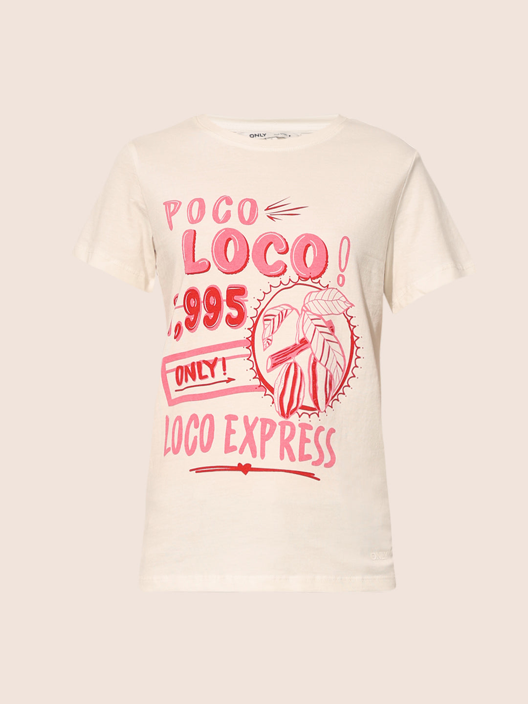 White Printed Cotton T-shirt