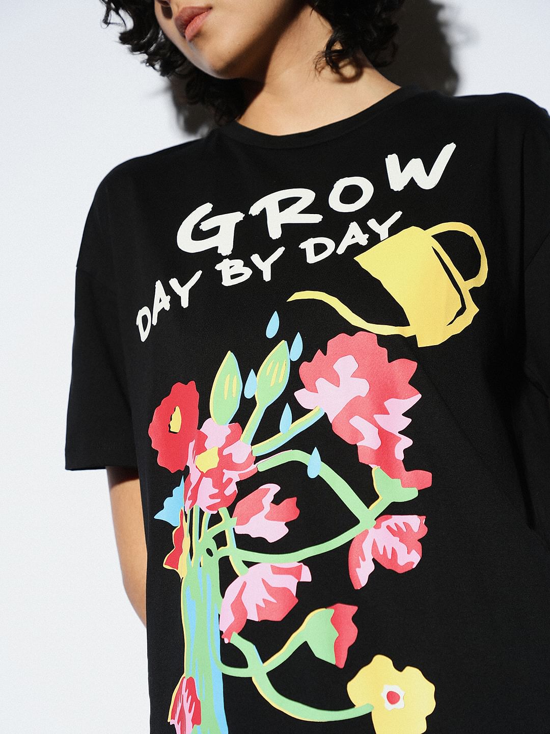 Black Graphic Print T-Shirt