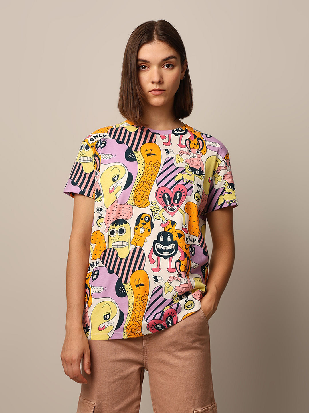 Multi-Colour Printed T-Shirt