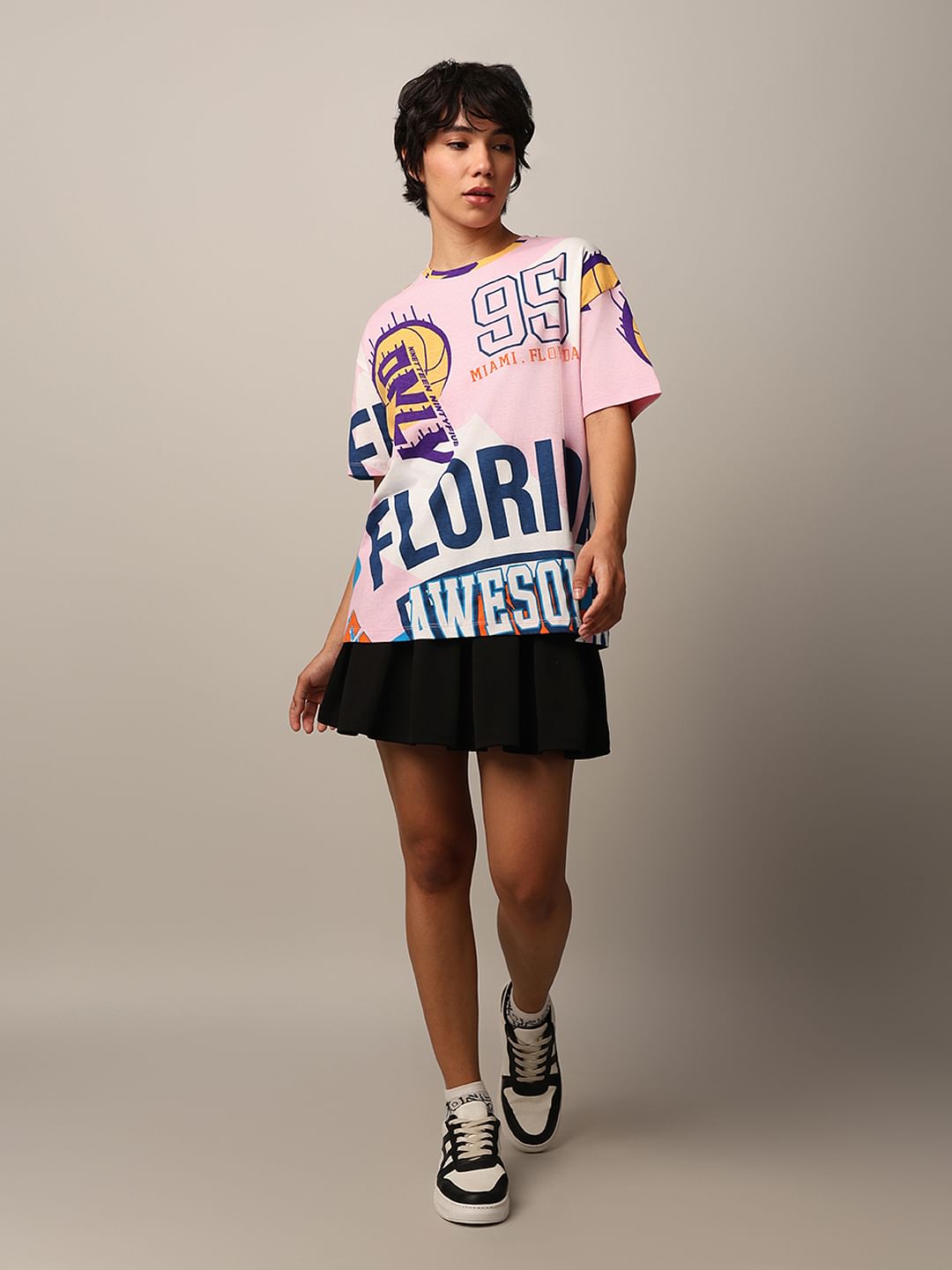 Pink Graphic Print T-Shirt