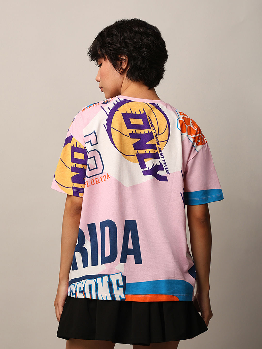 Pink Graphic Print T-Shirt