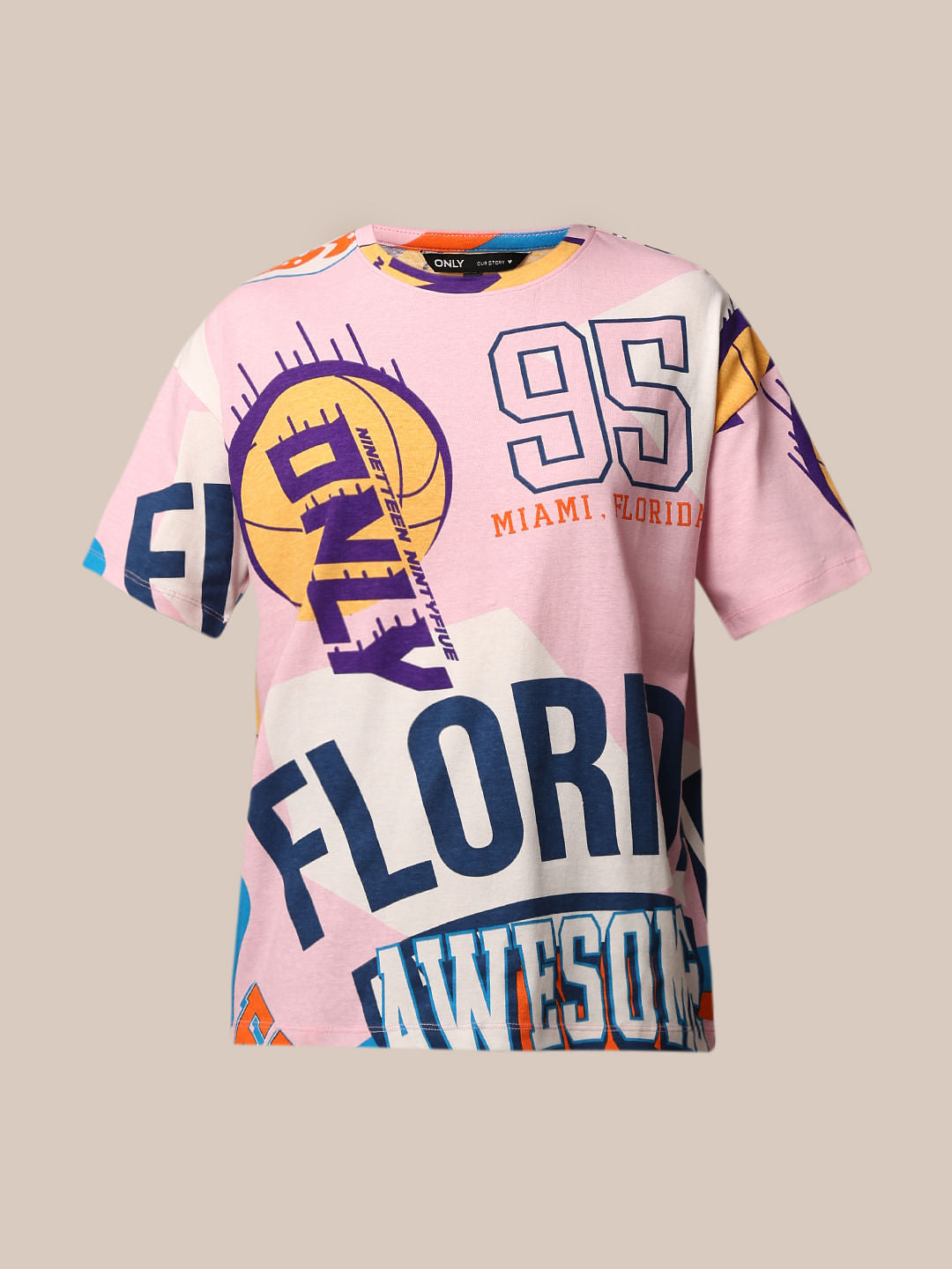 Pink Graphic Print T-Shirt