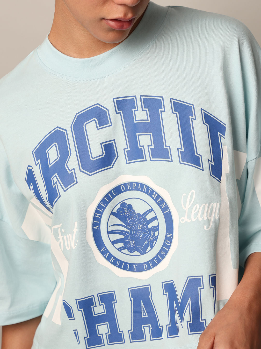 White Printed Boxy Fit T-Shirt