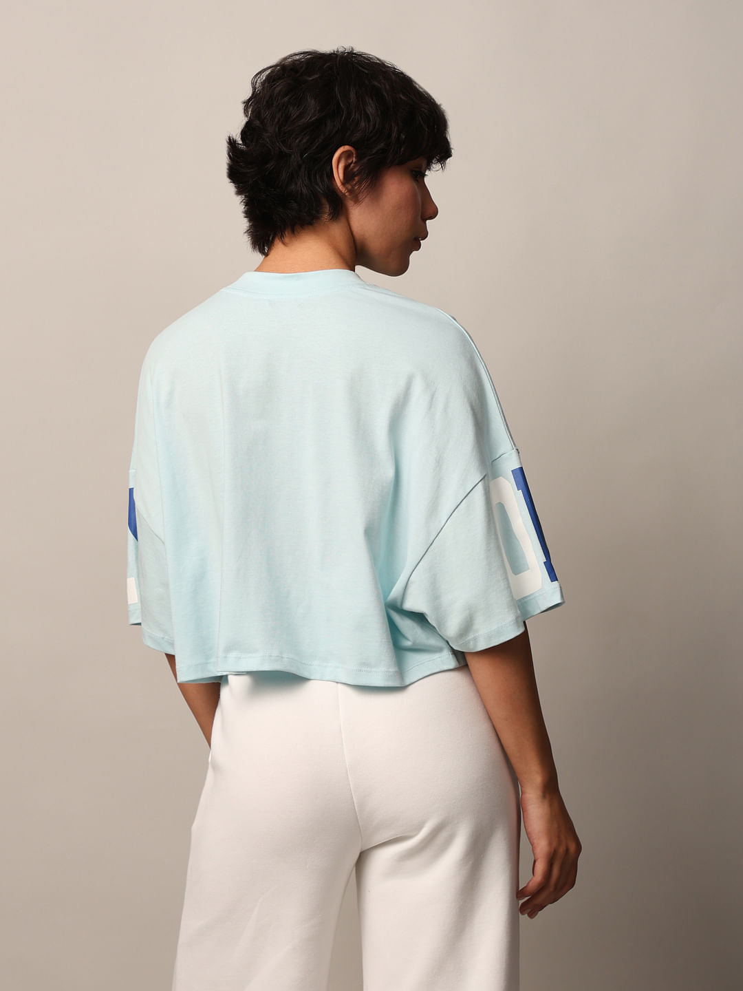 White Printed Boxy Fit T-Shirt