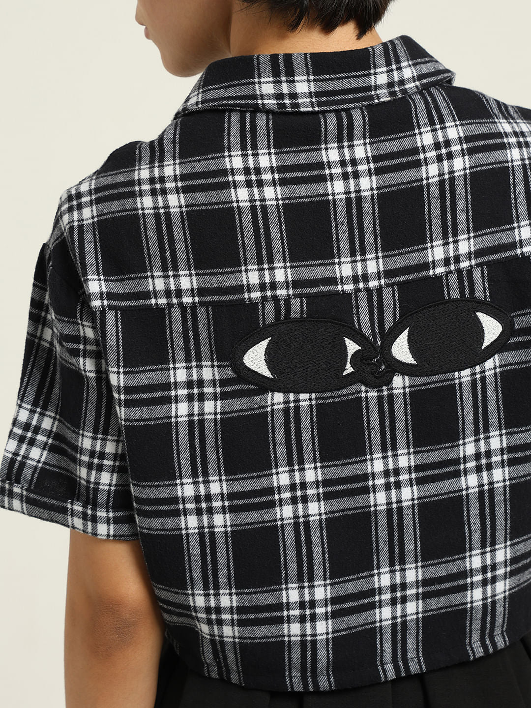 Ketnipz Black Cropped Check Shirt