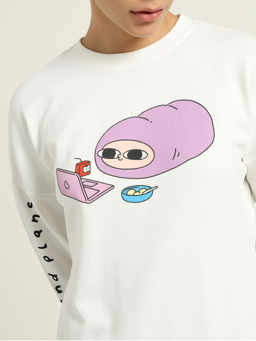 Ketnipz White Printed Sweatshirt