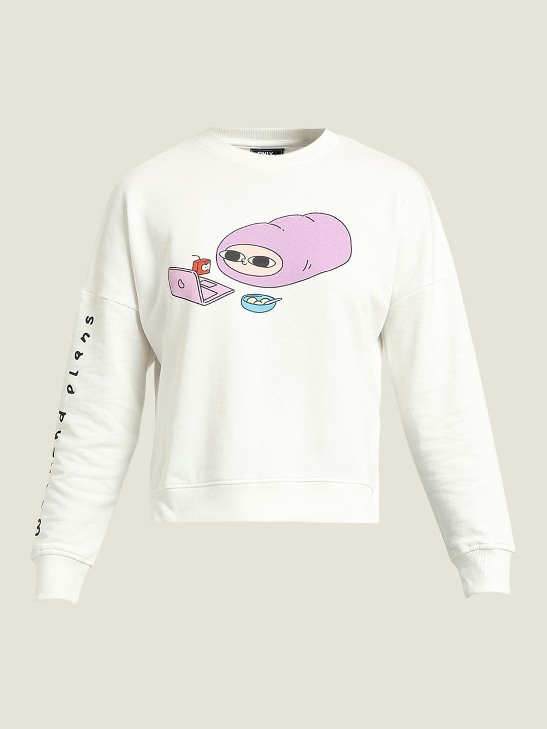 Ketnipz White Printed Sweatshirt