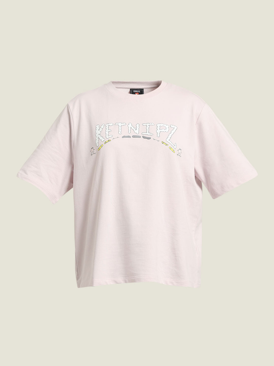 Ketnipz Purple Unisex Printed Oversized T-Shirt